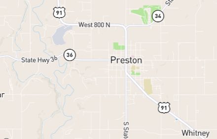 Preston Idaho map